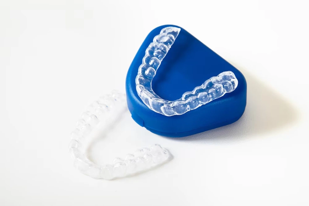 clear Invisalign aligners used for teeth straightening treatment